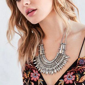 urban outfitters bib metal statement necklace